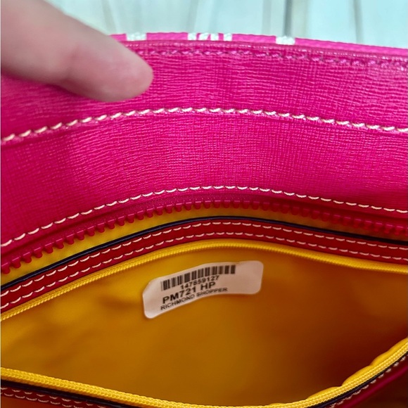 Dooney & Bourke Sanibel Richmond Shopper in hot pink. - Picture 5 of 10